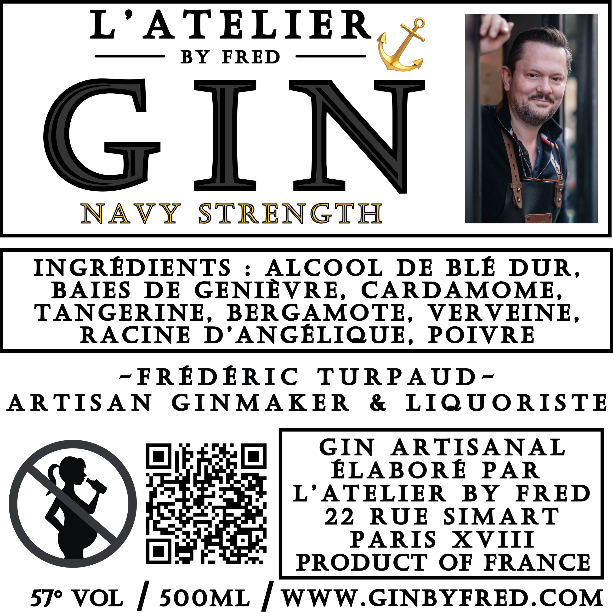 CONTRE GIN Navy Strength Gin by fred